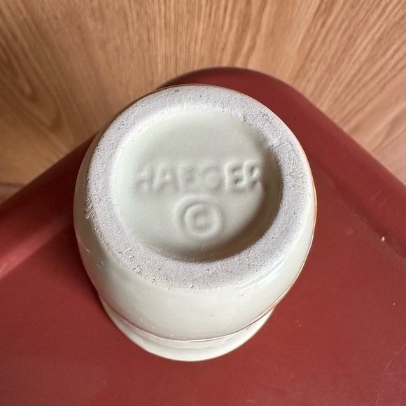 Vtg Royal Haeger 2 Piece Bathroom Set Tissue Cover Cup Ceramic Ivory Cream MCM - Picture 8 of 16